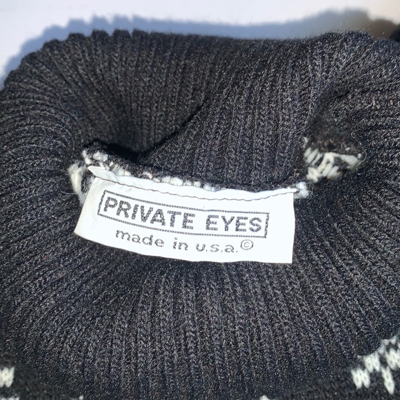 Vintage Private Eyes Wool Turtleneck Sweater Size - Picture 4 of 7